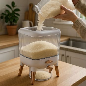 جا برنجی 10 کیلویی کریستال پایه دار - Image 2