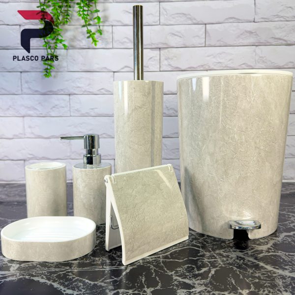 ست سرویس بهداشتی طرح سنگ لیمون