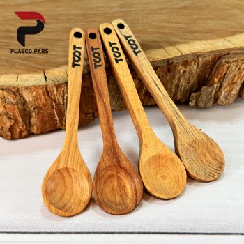 قاشق ادویه 13 سانت 4 عددی چوبی توت - Image 3