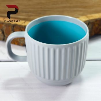 لیوان دو رنگ هاشوردار 2 زیبا - Image 2