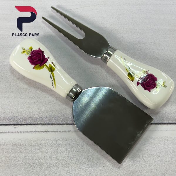 کاردوچنگال صبحانه خوری سرامیکی کاج