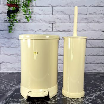 سطل و فرچه گرد درب رنگی لیمون - Image 4