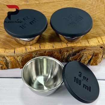 پیاله استیل 100 میل دربدار 3 عددی لیمون - Image 5