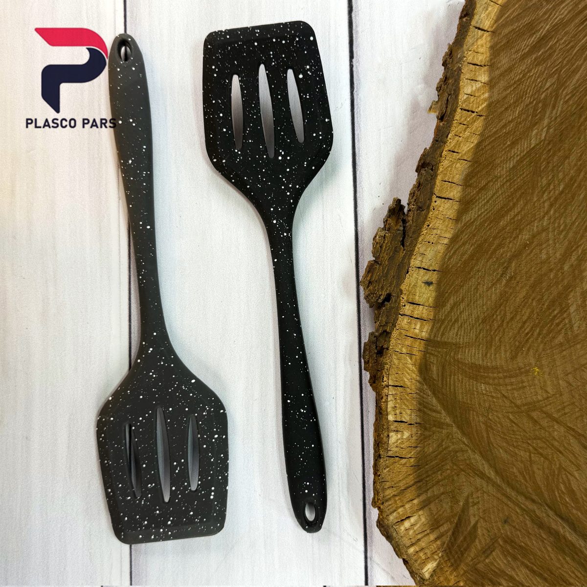 کفگیر سیلیکونی شیار دار طرح گرانیت WS55 - Image 1