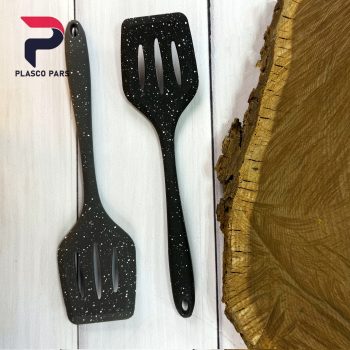 کفگیر سیلیکونی شیار دار طرح گرانیت WS55