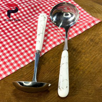 کفگیرملاقه تک سرامیکی طرح ماربل - Image 4