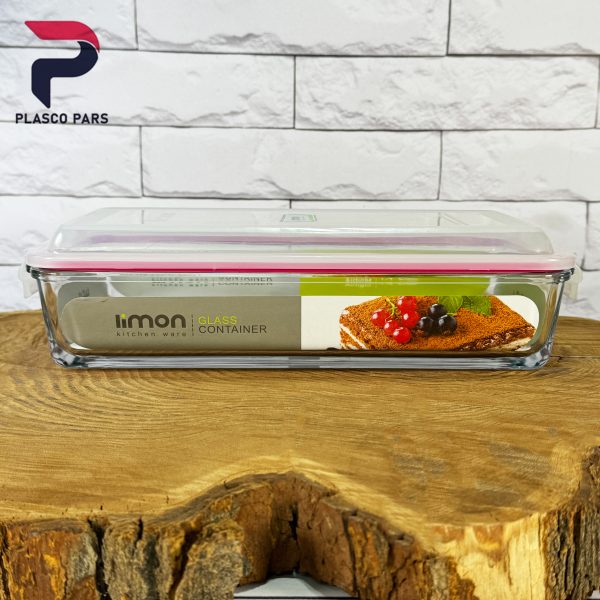 ظرف شیشه ای 1.4 مستطیل لیمون