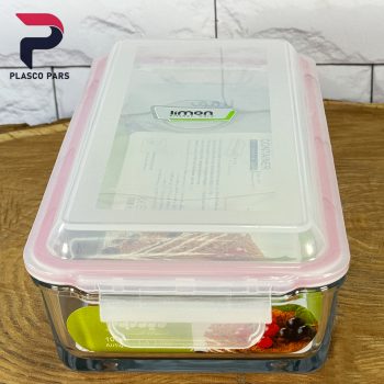 ظرف شیشه ای 1.4 مستطیل لیمون - Image 4