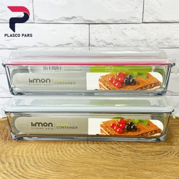 ظرف شیشه ای 1.4 مستطیل لیمون - Image 2