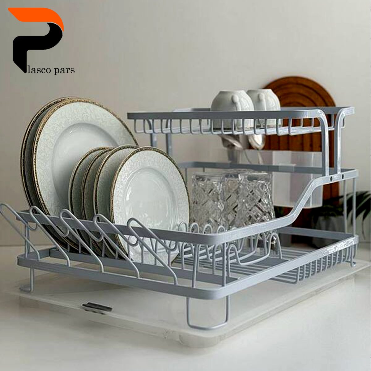 جاظرفی آلومینیوم 1.5 طبقه نقره ای A125 - Image 1