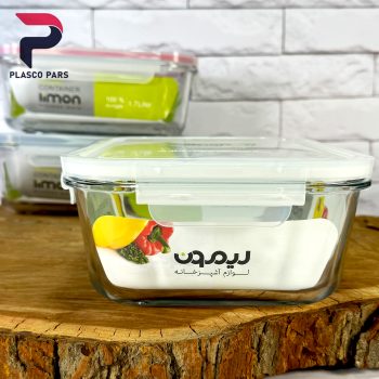 ظرف شیشه ای مستطیل 1.7 لیمون - Image 7