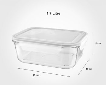 ظرف شیشه ای مستطیل 1.7 لیمون - Image 4