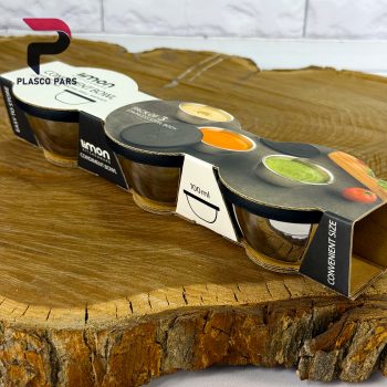 پیاله استیل 100 میل دربدار 3 عددی لیمون - Image 4