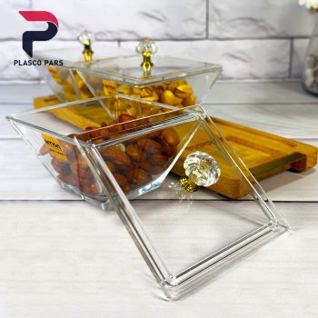 اردو خوری مربع 3 خانه پایه چوبی لیمون - Image 4