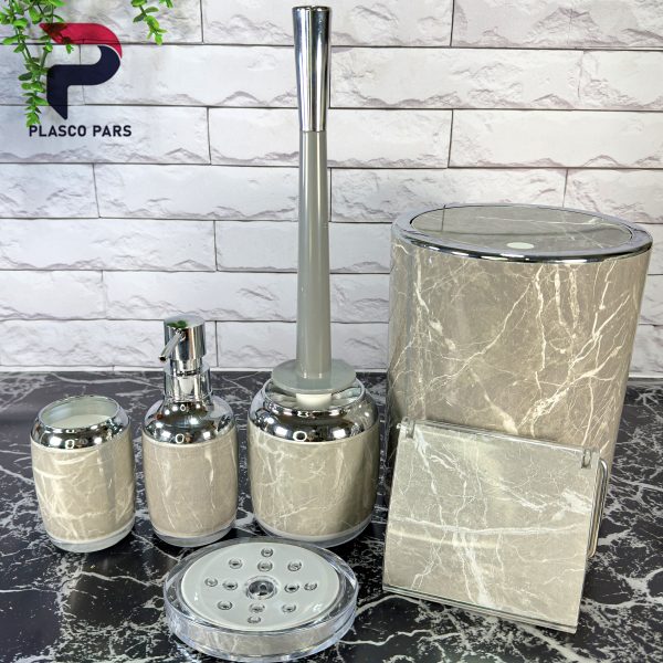 ست سرویس بهداشتی 2جداره ماربل رمانتیک لیمون