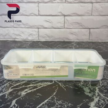 ظرف فریزری مستطیل 4 خانه لیمون - Image 4