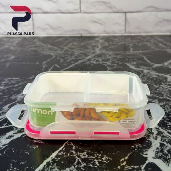 ظرف فریزری مستطیل 2 خانه  لیمون - Image 4