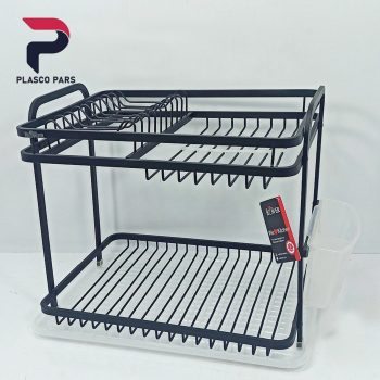 جاظرفی آلومینیوم 2 طبقه مشکی A114