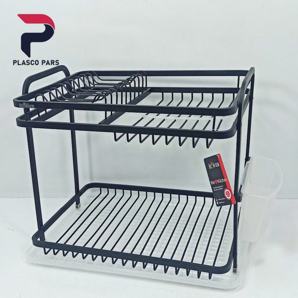 جاظرفی آلومینیوم 2 طبقه مشکی A114