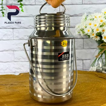 ظرف شیر و روغن استیل 2.5 لیتر - Image 2