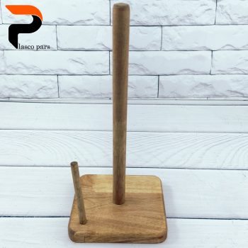 جا دستمال حوله چوبی مربع 2 میله B-592 - Image 4