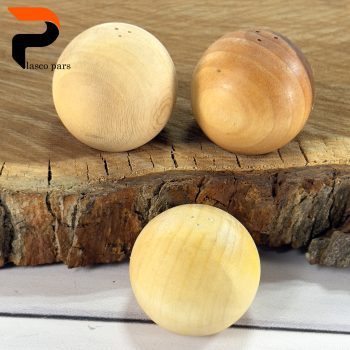 نمک پاش گرد کوچک چوبی - Image 3