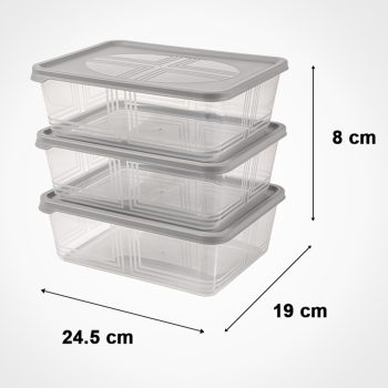 ظرف مستطیل 2.5 لیتر 3 عددی لیمون - Image 5