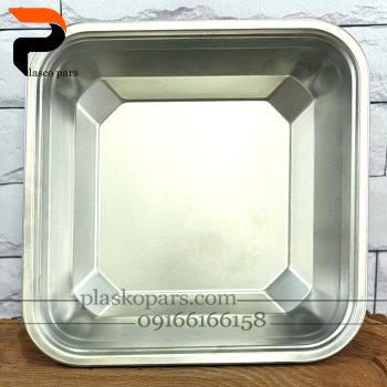 لگن استیل مربع سایز 26 - Image 2