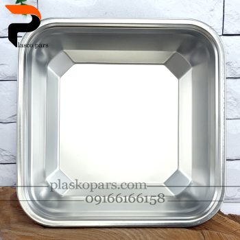 لگن استیل مربع سایز 28 - Image 3