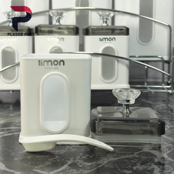 ست جای حبوبات و ادویه 7 پارچه شفاف لیمون - Image 2