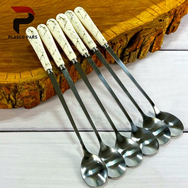 قاشق شربت دسته سرامیکی ماربل