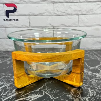 کاسه سرو 3 لیتری پایه چوبی لیمون - Image 2