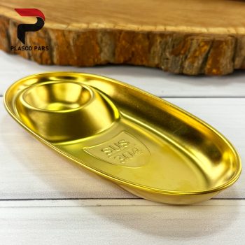 اردو خوری طلایی 2 خانه بیضی کوچک - Image 2