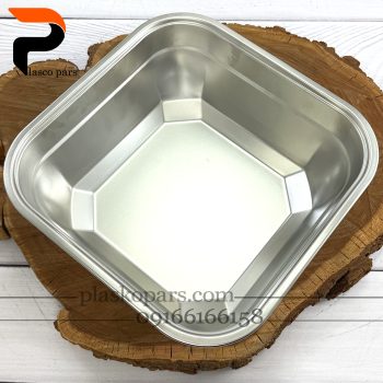 لگن استیل مربع سایز 30