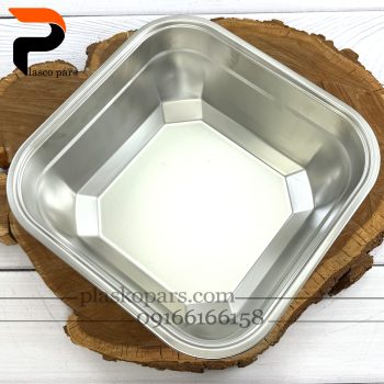 لگن استیل مربع سایز 32 - Image 2