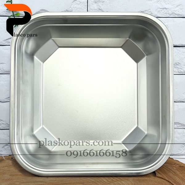 لگن استیل مربع سایز 32