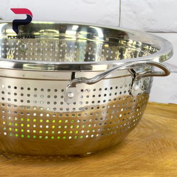 آبکش استیل ضخیم دسته دار سایز 32 - Image 2