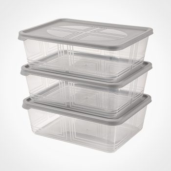 ظرف مستطیل 2.5 لیتر 3 عددی لیمون - Image 4