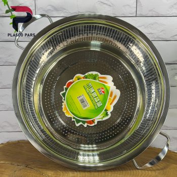 آبکش استیل ضخیم دسته دار سایز 36 - Image 3