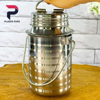 ظرف شیر و روغن استیل 1 لیتر - Image 3