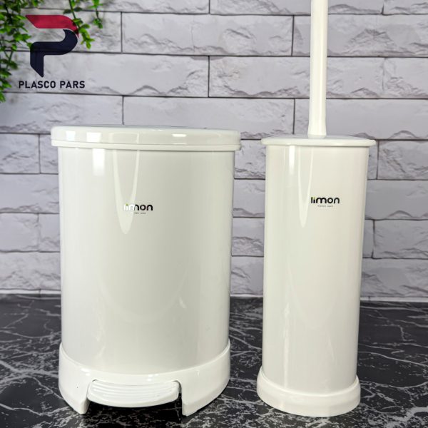 سطل و فرچه گرد درب رنگی لیمون