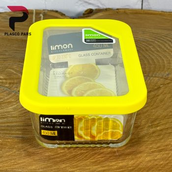 ظرف شیشه ای 450 شیاردار لیمون - Image 6