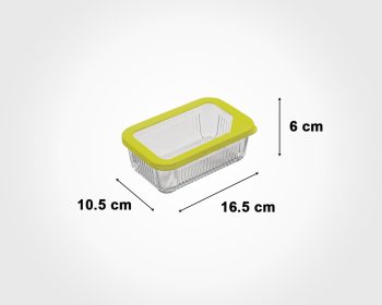 ظرف شیشه ای 450 شیاردار لیمون - Image 11