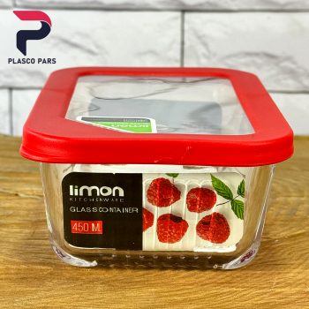 ظرف شیشه ای 450 شیاردار لیمون - Image 3