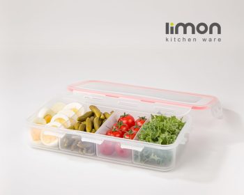 ظرف فریزری مستطیل 4 خانه لیمون