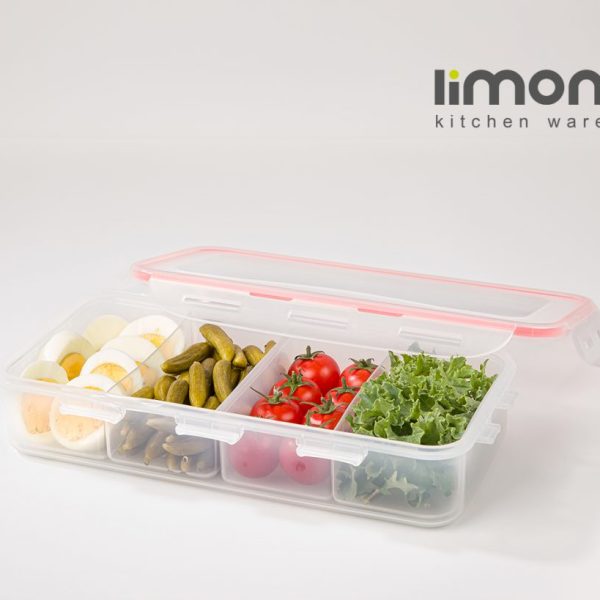 ظرف فریزری مستطیل 4 خانه لیمون