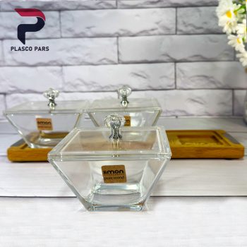 اردو خوری مربع 3 خانه پایه چوبی لیمون - Image 2