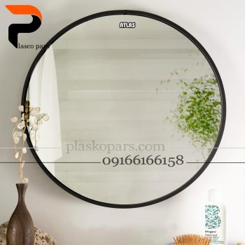 آینه گرد آلومینیوم سفید بزرگ ارغوان اطلس