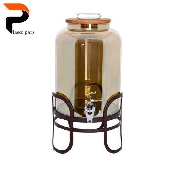 کلمن شیشه ای 7 لیتری شامپاینی ساده - Image 3