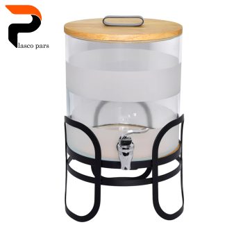 کلمن شیشه ای 5.5 لیتری دورحاشیه شفاف